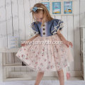 girl cotton chambray flutter sleeve dress